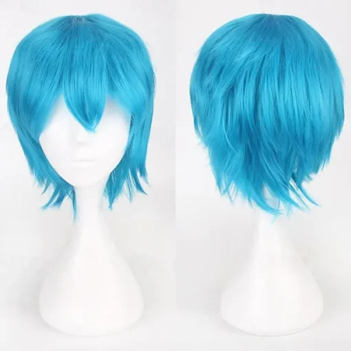 s Cosplay Wigs For Men And Women Heat Resistant Fiber Anime Wig 12Inch Halloween Wigs