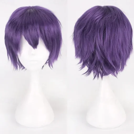 s Cosplay Wigs For Men And Women Heat Resistant Fiber Anime Wig 12Inch Halloween Wigs