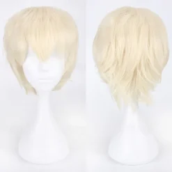 s Cosplay Wigs For Men And Women Heat Resistant Fiber Anime Wig 12Inch Halloween Wigs