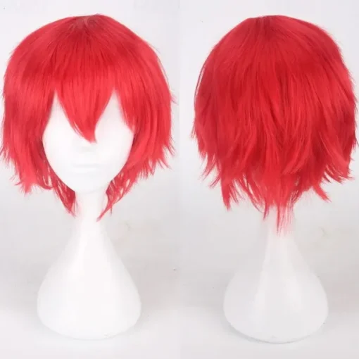 s Cosplay Wigs For Men And Women Heat Resistant Fiber Anime Wig 12Inch Halloween Wigs