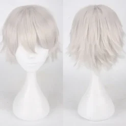 s Cosplay Wigs For Men And Women Heat Resistant Fiber Anime Wig 12Inch Halloween Wigs