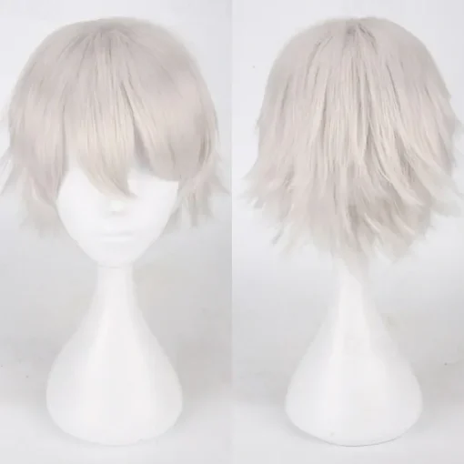 s Cosplay Wigs For Men And Women Heat Resistant Fiber Anime Wig 12Inch Halloween Wigs