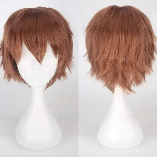 s Cosplay Wigs For Men And Women Heat Resistant Fiber Anime Wig 12Inch Halloween Wigs