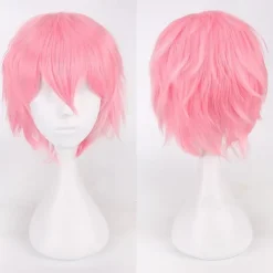 s Cosplay Wigs For Men And Women Heat Resistant Fiber Anime Wig 12Inch Halloween Wigs