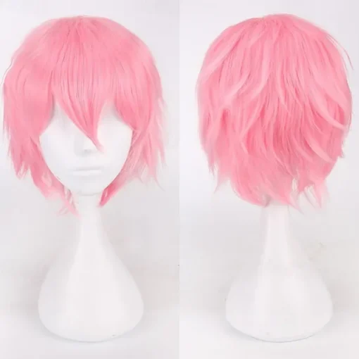 s Cosplay Wigs For Men And Women Heat Resistant Fiber Anime Wig 12Inch Halloween Wigs