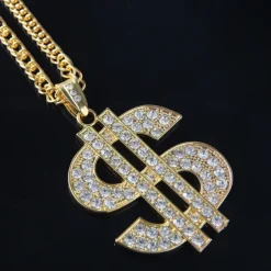 70s Disco Accessories Cash Rings Necklace for Men 1970s Retro Vintage Hip Hop Style Street Style