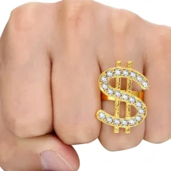 70s Disco Accessories Cash Rings Necklace for Men 1970s Retro Vintage Hip Hop Style Street Style