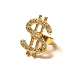 70s Disco Accessories Cash Rings Necklace for Men 1970s Retro Vintage Hip Hop Style Street Style