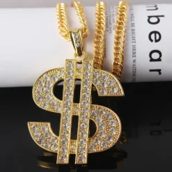 70s Disco Accessories Cash Rings Necklace for Men 1970s Retro Vintage Hip Hop Style Street Style