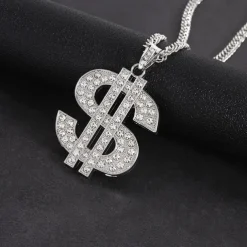 70s Disco Accessories Cash Rings Necklace for Men 1970s Retro Vintage Hip Hop Style Street Style