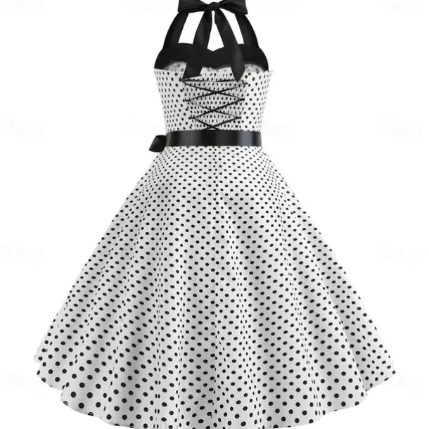 1950s Grease Outfits Vintage Inspired A Line Dress Swing Dress Accesories Set Flare Dress Women's Costume Vintage Cosplay Date Party & Evening Festival A-Line Silk Scarf