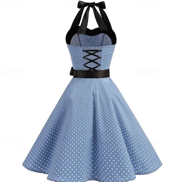 1950s Grease Outfits Vintage Inspired A Line Dress Swing Dress Accesories Set Flare Dress Women's Costume Vintage Cosplay Date Party & Evening Festival A-Line Silk Scarf