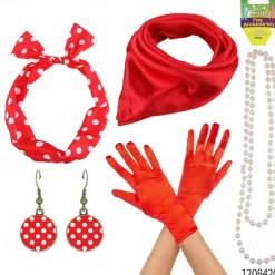 1950s Grease Outfits Vintage Inspired A Line Dress Swing Dress Accesories Set Flare Dress Women's Costume Vintage Cosplay Date Party & Evening Festival A-Line Silk Scarf