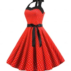 1950s Grease Outfits Vintage Inspired A Line Dress Swing Dress Accesories Set Flare Dress Women's Costume Vintage Cosplay Date Party & Evening Festival A-Line Silk Scarf