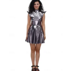 1980s Hip Hop Shiny Metallic Dress Disco Fancy Dress Women's Carnival Costume Halloween Carnival Mardi Gras Performance Party Pride Parade Adults' Dress