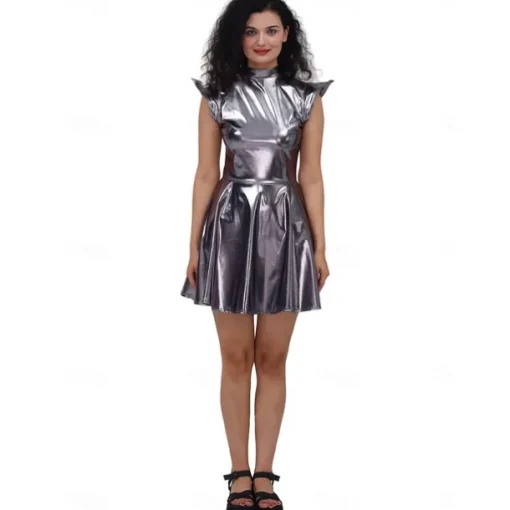 1980s Hip Hop Shiny Metallic Dress Disco Fancy Dress Women's Carnival Costume Halloween Carnival Mardi Gras Performance Party Pride Parade Adults' Dress