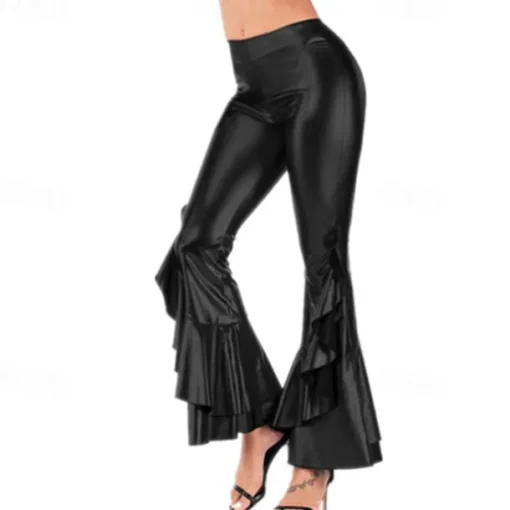 1980s Hip Pop Bell Bottom Pants Abba Costume Flared Trousers Solid Color Fancy Dress Women's Carnival Costume Carnival Performance Prom Pride Parade Adults' Pants All Seasons
