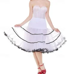 1950s Princess Knee Length Petticoat Hoop Skirt Tutu Under Skirt Fancy Dress Women's Party / Evening Prom Bachelorette Party Adults' Skirt