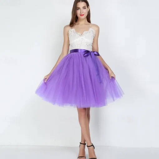 1950s Princess Rockabilly Knee Length Petticoat Hoop Skirt Tutu Under Skirt Solid Color Fancy Dress Women's Carnival Masquerade Party Evening Wear Cocktail Party Tea Party Adults' Skirt
