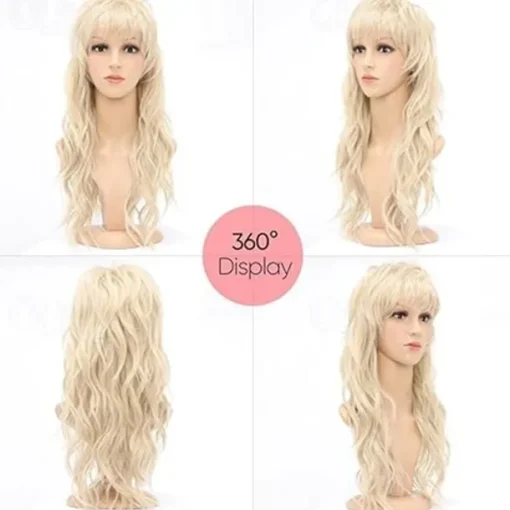 80s 90s Mullet Wigs Pixie Cut Wigs with Bangs for Black Women, Wolf Wig Wavy Long Synthetic Split Wigs with Fringe Mullet Wig for Women Long Cosplay wig Halloween Wigs