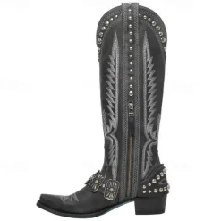 1970s Shoes Western Boot Square Toe Hippie Cowboy Fancy Dress Women's Masquerade Party / Evening Pride Parade Pride Month Adults' Shoes