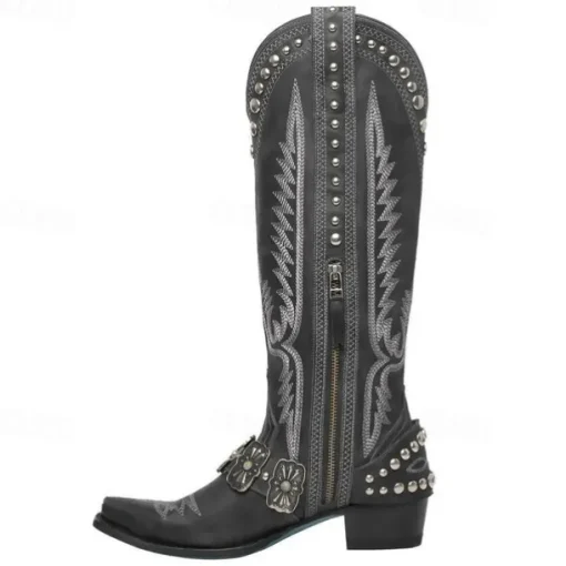 1970s Shoes Western Boot Square Toe Hippie Cowboy Fancy Dress Women's Masquerade Party / Evening Pride Parade Pride Month Adults' Shoes