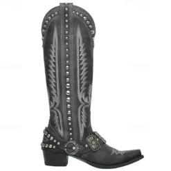 1970s Shoes Western Boot Square Toe Hippie Cowboy Fancy Dress Women's Masquerade Party / Evening Pride Parade Pride Month Adults' Shoes