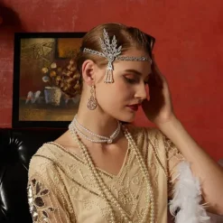 1920s The Great Gatsby Flapper Headband The Great Gatsby Fancy Dress Women's Halloween Carnival Masquerade Party Masquerade Bachelorette Party Adults' Hair Band All Seasons