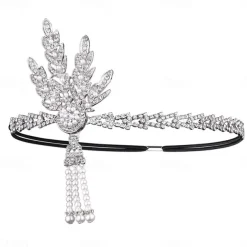 1920s The Great Gatsby Flapper Headband The Great Gatsby Fancy Dress Women's Halloween Carnival Masquerade Party Masquerade Bachelorette Party Adults' Hair Band All Seasons