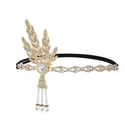 1920s The Great Gatsby Flapper Headband The Great Gatsby Fancy Dress Women's Halloween Carnival Masquerade Party Masquerade Bachelorette Party Adults' Hair Band All Seasons