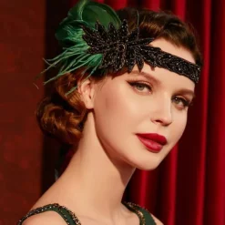1920s The Great Gatsby Flapper Headband The Great Gatsby Wedding Guest Collarless Fancy Dress Women's Halloween Carnival Masquerade Party Masquerade Wedding Reception Adults' Hair Band All Seasons