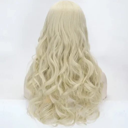 70s Wigs For Women Big Blonde Vintage Wig 80s Disco Wig Feathered Sides Big Wavy Curly Costume Wig For Women Halloween Wigs