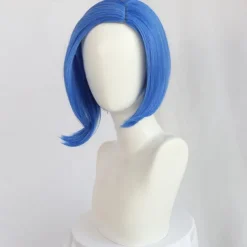 Sadness Blue Bob Wig Girls Blue Anime Wig Women Heat Resistant Synthetic Cosplay Costume Party Wig (Only Wigs) Halloween Wigs