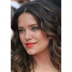 Salma Hayek Inspired Wig Curly Asymmetrical Wig Medium Length Brown Synthetic Hair Women's Fashionable Design Soft Natural Brown