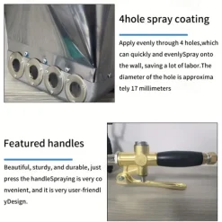 Sand Mortar Spray Gun Wall Gray Shovel Cement Sprayer Gun Wall Painting Concrete Sprayer Tool 65/75cm