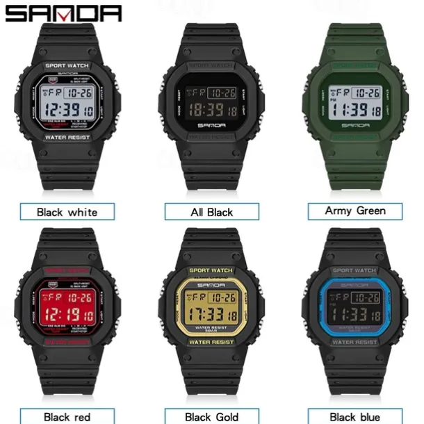 SANDA style Digital Watch Men Luxury Brand Military Watch Fashion Men Sport Watch Alarm Stopwatch Clock Male Wrist Watch
