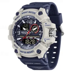 SANDA Men Digital Watch Fashion Casual Business Wristwatch Luminous Stopwatch Alarm Clock Calendar TPU Watch