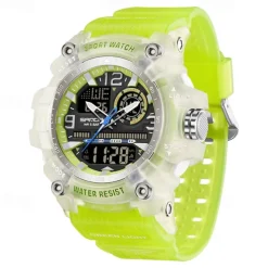 SANDA Men Digital Watch Fashion Casual Business Wristwatch Luminous Stopwatch Alarm Clock Calendar TPU Watch