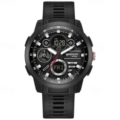SANDA Men Digital Watch Fashion Casual Business Wristwatch Luminous Stopwatch Alarm Clock Countdown TPU Watch