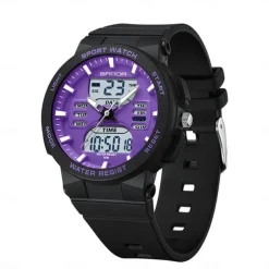 SANDA Men Digital Watch Fashion Casual Business Wristwatch Luminous Stopwatch Countdown Calendar TPU Watch