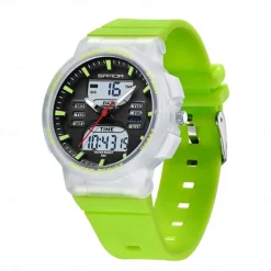 SANDA Men Digital Watch Fashion Casual Business Wristwatch Luminous Stopwatch Countdown Calendar TPU Watch
