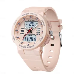 SANDA Men Digital Watch Fashion Casual Business Wristwatch Luminous Stopwatch Countdown Calendar TPU Watch