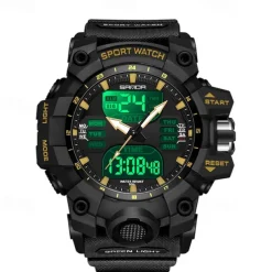 SANDA Men Digital Watch Outdoor Sports Fashion Business Luminous Alarm Clock Calendar Chronograph Silicone Watch
