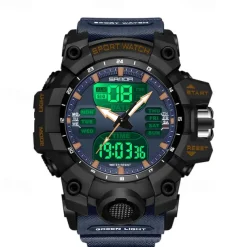 SANDA Men Digital Watch Outdoor Sports Fashion Business Luminous Alarm Clock Calendar Chronograph Silicone Watch
