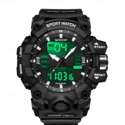 SANDA Men Digital Watch Outdoor Sports Fashion Business Luminous Alarm Clock Calendar Chronograph Silicone Watch