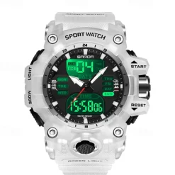 SANDA Men Digital Watch Outdoor Sports Fashion Business Luminous Alarm Clock Calendar Chronograph Silicone Watch