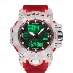 SANDA Men Digital Watch Outdoor Sports Fashion Business Luminous Alarm Clock Calendar Chronograph Silicone Watch