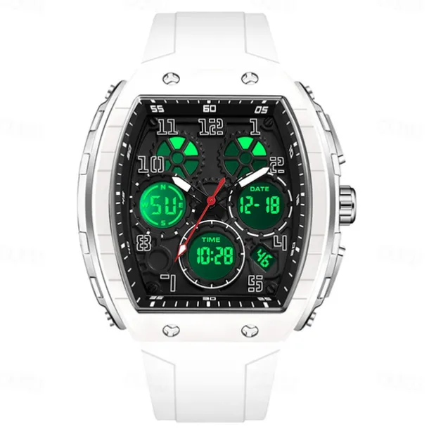 SANDA Men Digital Watch Outdoor Sports Fashion Wristwatch Luminous Stopwatch Alarm Clock Countdown Silicone Gel Watch