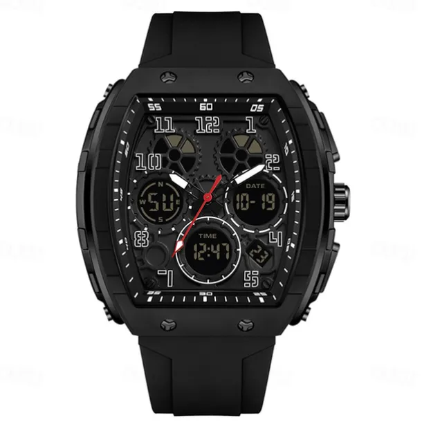 SANDA Men Digital Watch Outdoor Sports Fashion Wristwatch Luminous Stopwatch Alarm Clock Countdown Silicone Gel Watch