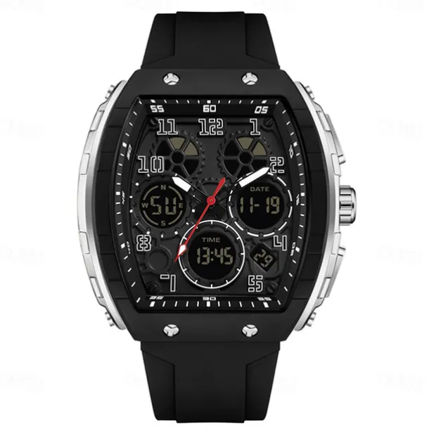 SANDA Men Digital Watch Outdoor Sports Fashion Wristwatch Luminous Stopwatch Alarm Clock Countdown Silicone Gel Watch